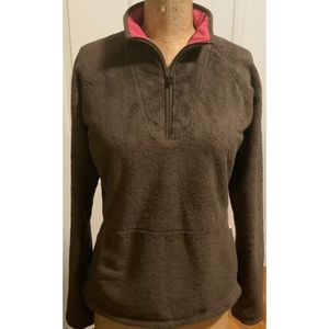 Northface Furry Fleece Brown Pullover Sz M.
